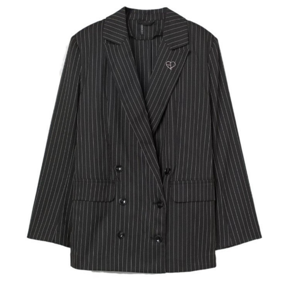 Blackpink x H&M Pinstripe Women's Oversized Blazer Sz: S